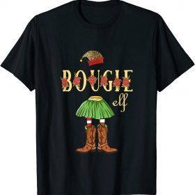 I'm the Bougie Christmas Cowboy Elf ,Leopard Print Womens T-Shirt