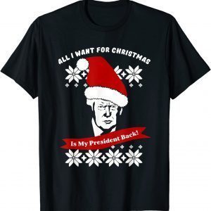 T-Shirt All I Want For Christmas Is trump my President trump