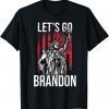 Let's Go Brandon ,FJB Chant Biden Conservative Anti Liberal US Flag T-Shirt