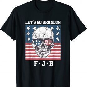 T-Shirt Let's Go Brandon Conservative Anti Liberal US Flag Anti Biden
