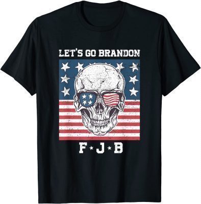 T-Shirt Let's Go Brandon Conservative Anti Liberal US Flag Anti Biden