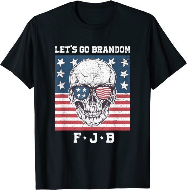 T-Shirt Let's Go Brandon Conservative Anti Liberal US Flag Anti Biden