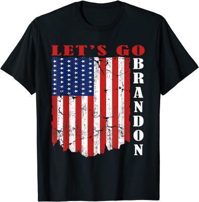 Classic Let's Go Brandon American Flag Impeach Joe Biden T-Shirt