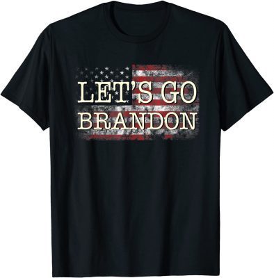 2021 Let's Go Brandon Tee Conservative Anti Liberal US Flag Funny TShirt