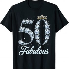 50 Year Old Its My 50th Birthday Queen Diamond Heels Crown T-Shirt