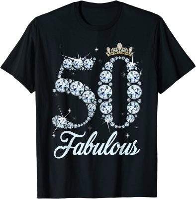 50 Year Old Its My 50th Birthday Queen Diamond Heels Crown T-Shirt