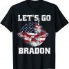 Funny Let's Go Brandon ,Biden Conservative Anti Liberal US Flag FJB Anti Biden T-Shirt