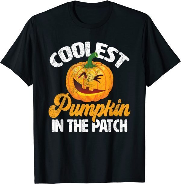 Coolest Pumpkin In The Patch Funny Halloween Kids Graphic T-Shirt