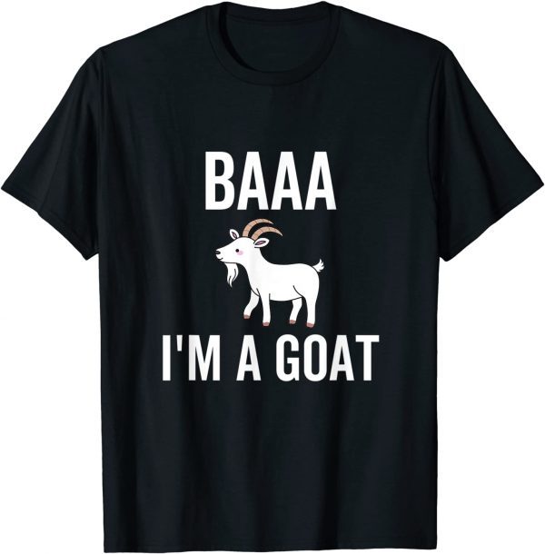 2021 Baaa I'm a Goat Funny Halloween Party Animal Costume TShirt