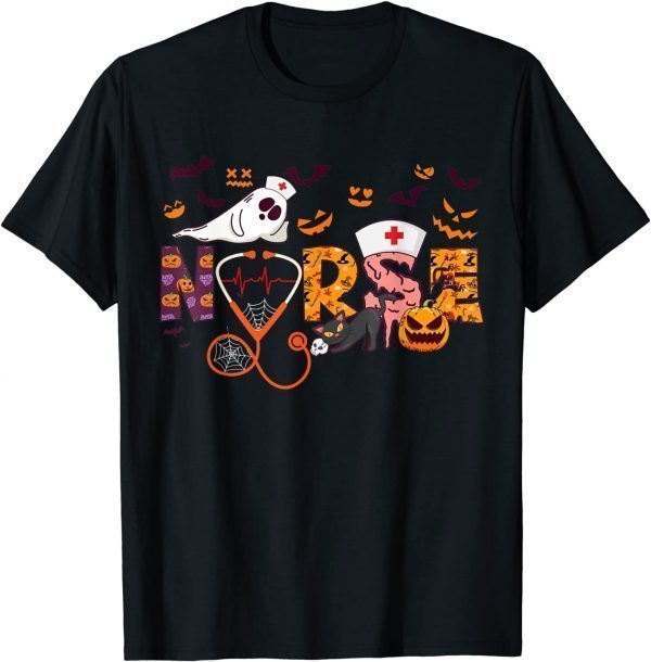 Halloween Nurse Shirt Nursing Cute Health Worker Halloween T-Shirt