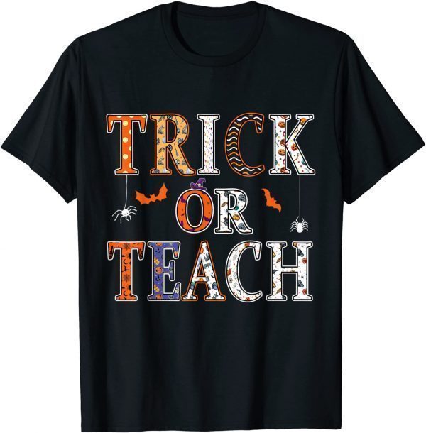 Trick Or Teach Cute Halloween Costume Boo Teacher Men Women 2021 Tee Shirt