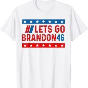 Let's Go Brandon American Flag Impeach Biden white T-Shirt