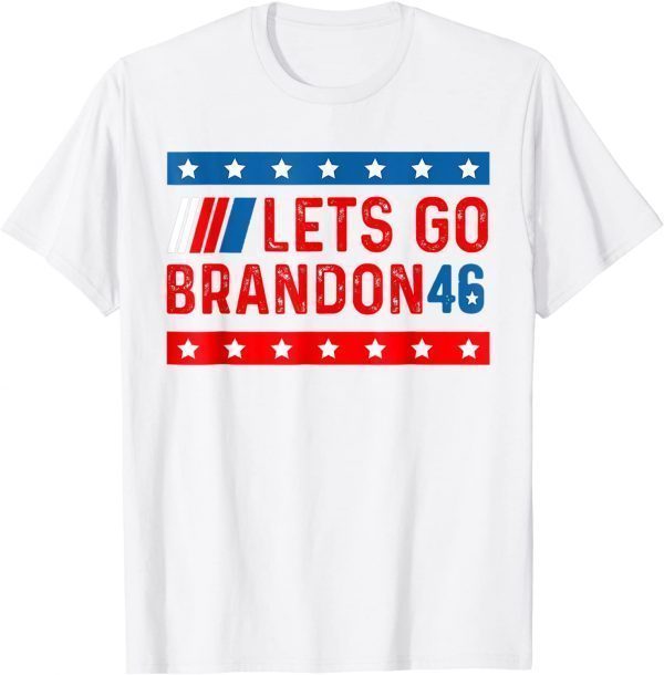 Let's Go Brandon American Flag Impeach Biden white T-Shirt