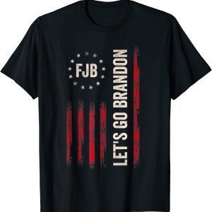 T-Shirt Let’s Go Brandon Conservative US Flag Funny