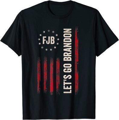 T-Shirt Let’s Go Brandon Conservative US Flag Funny