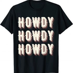 Howdy Rodeo Western Vintage Country Southern Cowgirl Cowboy T-Shirt