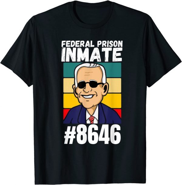 Halloween Federal Prison Inmate Prisoner Costume Anti Biden Gift T-Shirt