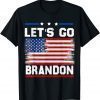 Let's Go Brandon Conservative Anti Liberal US Flag T-Shirt