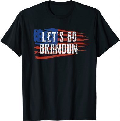2021 Let' Go Brandon Tee, Cool Conservative American Flag T-Shirt