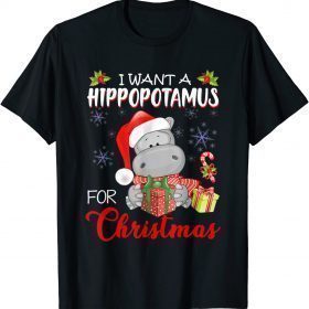 Official I Want A Hippopotamus For Christmas, Xmas Hippo T-Shirt
