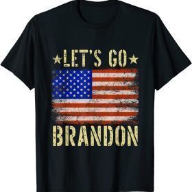 Let's Go Brandon Tee Conservative Anti Liberal US Flag FJB Chant T-Shirt
