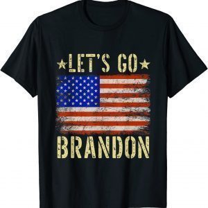 Let's Go Brandon Tee Conservative Anti Liberal US Flag FJB Chant T-Shirt