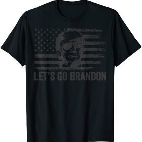 FJB Chant Let's Go Brandon Funny Trump American Flag T-Shirt