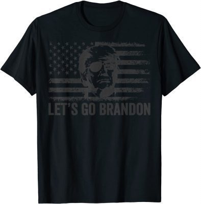 FJB Chant Let's Go Brandon Funny Trump American Flag T-Shirt