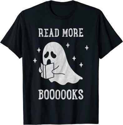 Read more boooooks Cute Ghost Read more boooooks Halloween T-Shirt