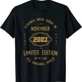 Legends Are Born In November 2003 Women Men Girls Boys Gifts T-Shirt