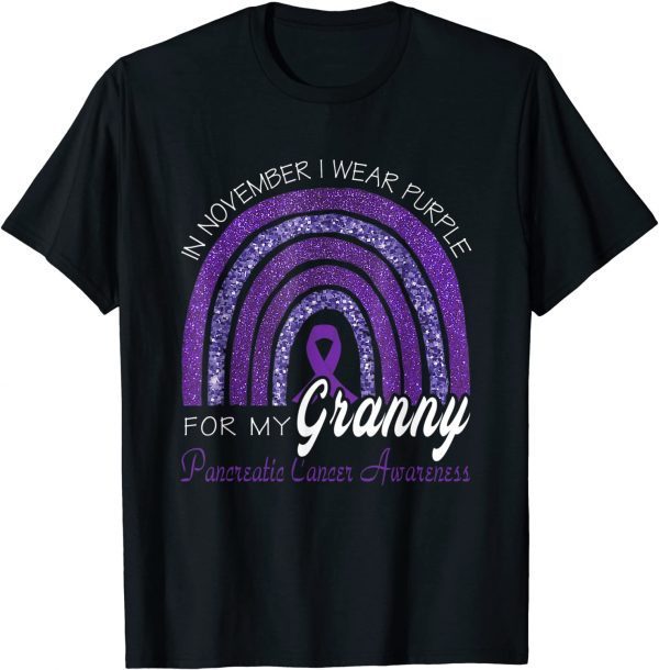 I Wear Purple For My Granny ,Pancreatic Cancer Awareness T-Shirt