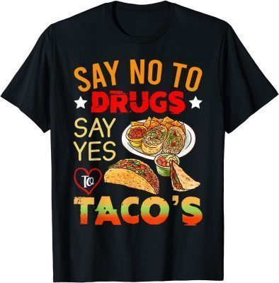 Classic Red Ribbon Week Say No To Drugs Say Yes To Tacos T-Shirt