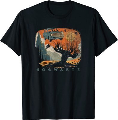 Harry Potter Hogwarts Whomping Willow Distressed Poster T-Shirt