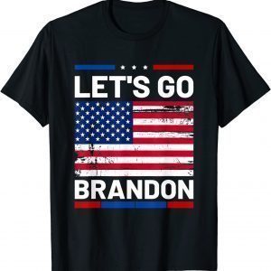 Let's Go Brandon Conservative Anti Liberal US Flag vintage T-Shirt