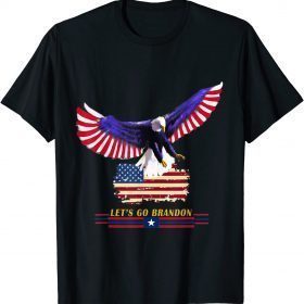 2021 Vintage American Flag Eagle Let’s Go Brandon Conservative US T-Shirt