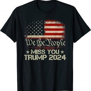 Vintage American Flag Funny Trump 2024 Flag We The People T-Shirt