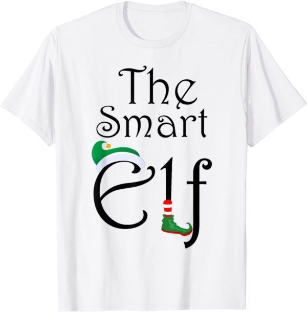 Smart Elf Matching Family Group Christmas Party Pajama Gift Tee Shirt