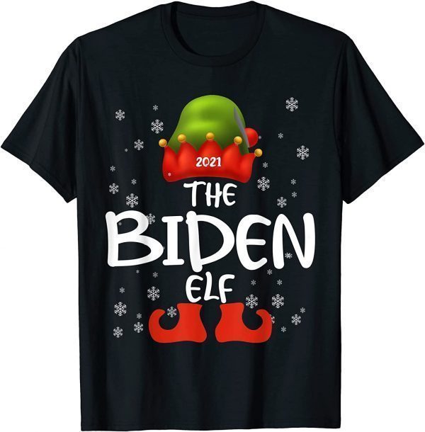 Official The Biden Elf Family Matching Christmas Group Funny Pajama Gift TShirt