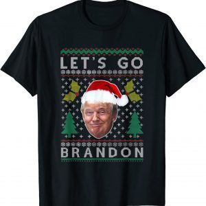 T-Shirt Santa Trump Let's Go Brandon Ugly Sweater Pajama Christmas