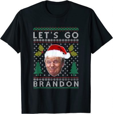 T-Shirt Santa Trump Let's Go Brandon Ugly Sweater Pajama Christmas