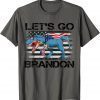 Lets Go Brandon Dinosaur Let's Go Brandon T Rex Vintage Flag T-Shirt