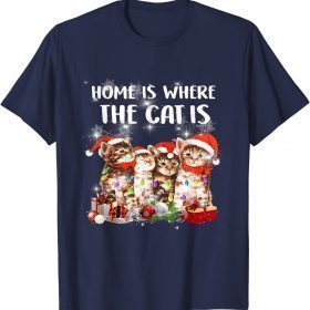 Home Is Where The Cat Is Christmas Costume Tee Shirts
