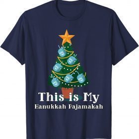 Classic This Is My Hanukkah Pajamakah Menorah Nine Candles T-Shirt
