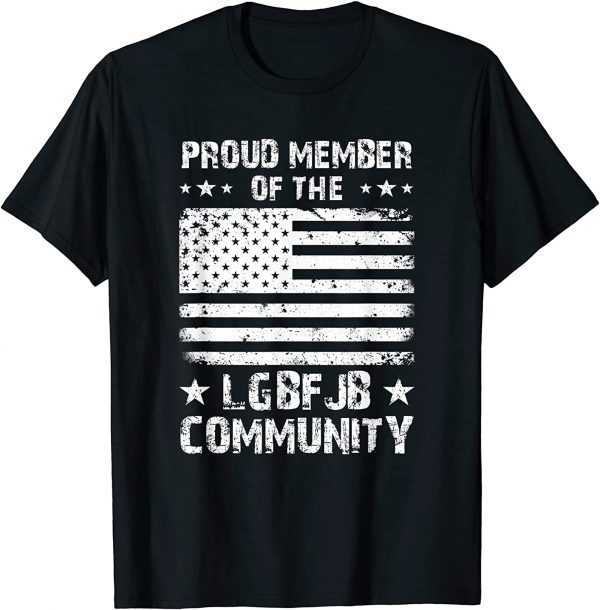 Vintage American Flag Proud Member Of The LGBFJB Community T-Shirt