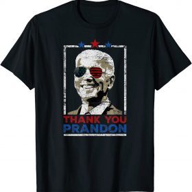 Official US Pro Biden Sunglasses American Flag Thank You Brandon T-Shirt