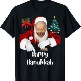 Santa Joe Biden Happy Hanukkah Christmas Funny T-Shirt