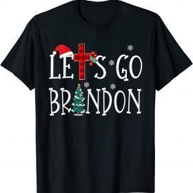 Christmas Let's Go Branson Brandon Anti Liberal Xmas Tree T-Shirt