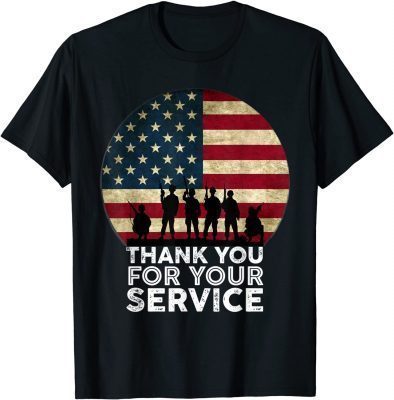 Thank You for your Service Veterans Day American Flag Unisex T-Shirt