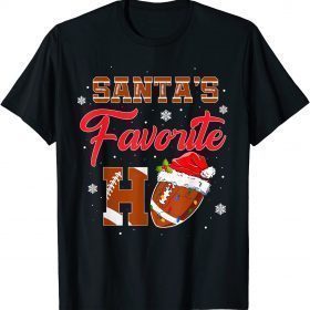 Santas Favorite Ho Football Christmas Xmas Pajamas Gift TShirt