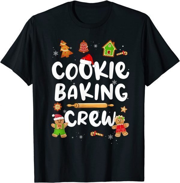Classic Christmas Cookie Baking Crew Funny Pajamas Family Xmas Gift Tee Shirts